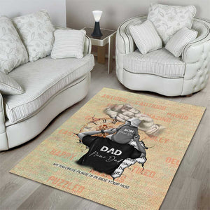 Gift for Dad - Personalized African Father and Son Area Rug