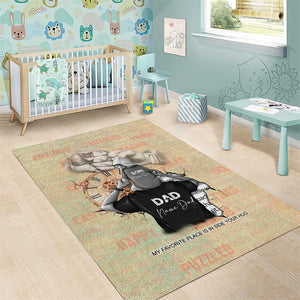 Gift for Dad - Personalized African Father and Son Area Rug