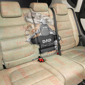 Gift for Dad - Personalized African Father and Son Back Car Seat Cover