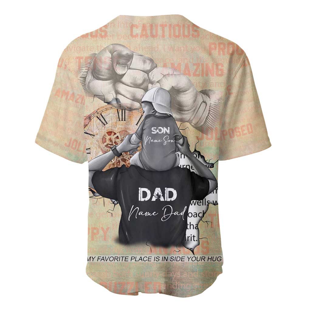 Gift for Dad - Personalized African Father and Son Baseball Jersey