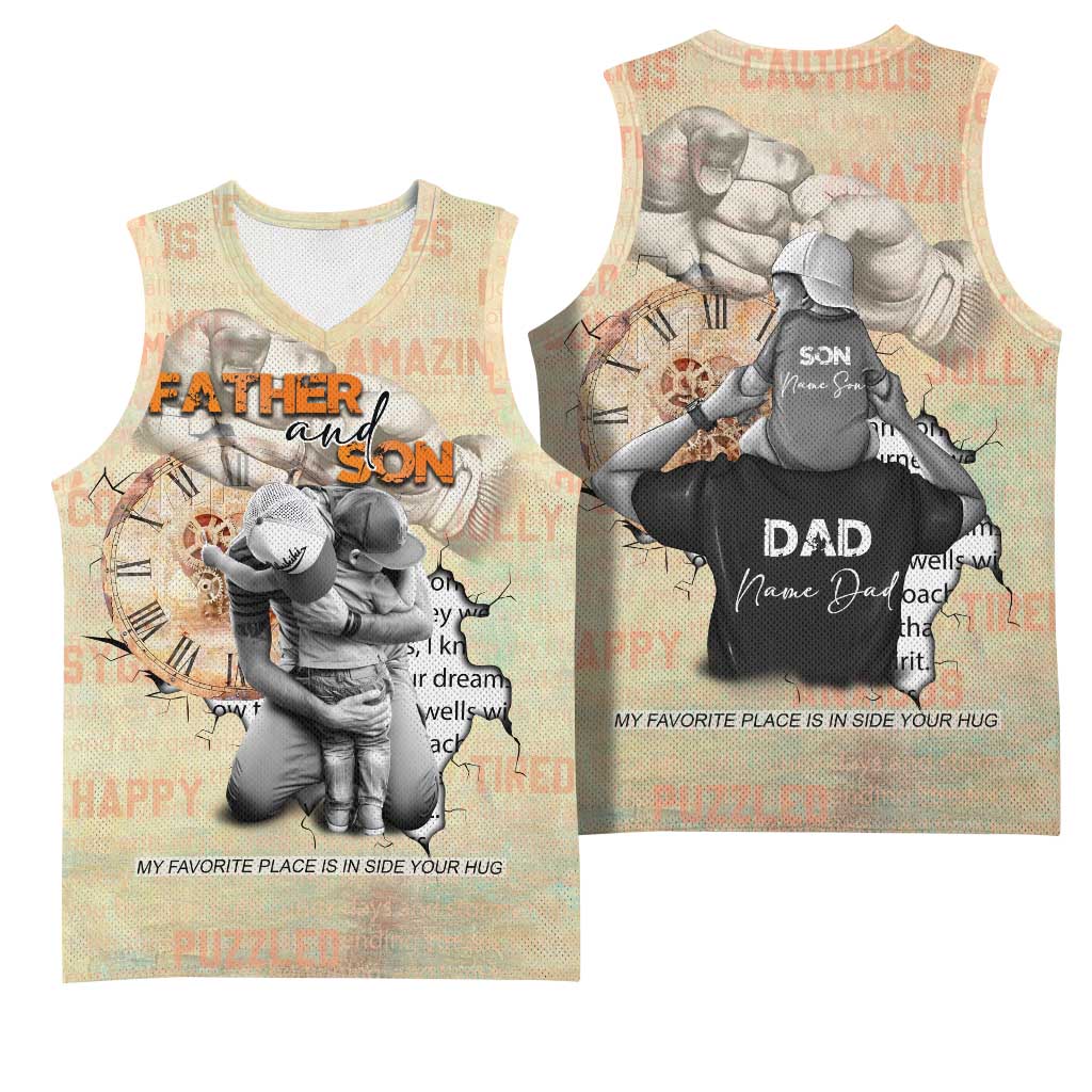 Gift for Dad - Personalized African Father and Son Basketball Jersey DT02