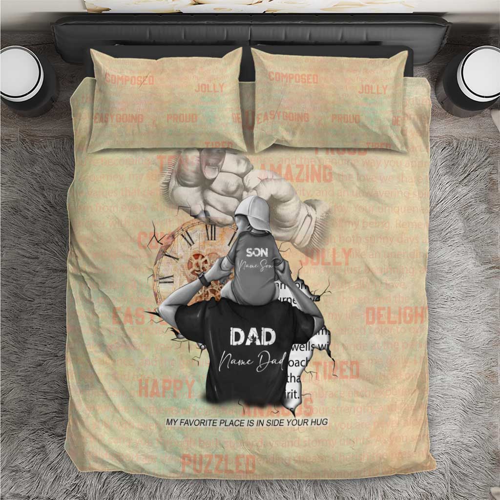 Gift for Dad - Personalized African Father and Son Bedding Set