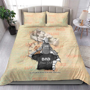 Gift for Dad - Personalized African Father and Son Bedding Set