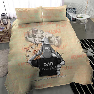 Gift for Dad - Personalized African Father and Son Bedding Set