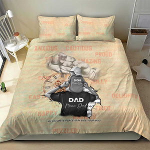 Gift for Dad - Personalized African Father and Son Bedding Set