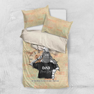 Gift for Dad - Personalized African Father and Son Bedding Set