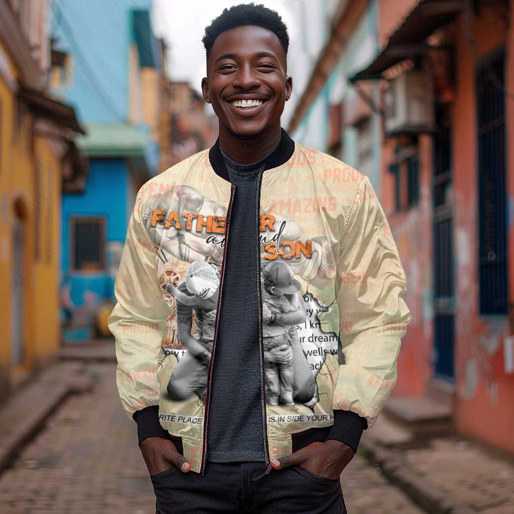 Gift for Dad - Personalized African Father and Son Bomber Jacket