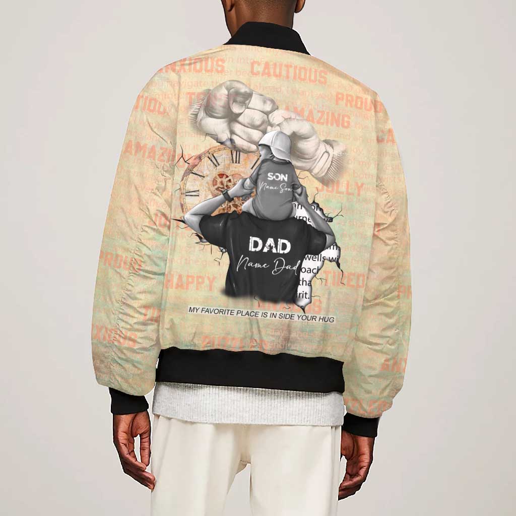 Gift for Dad - Personalized African Father and Son Bomber Jacket