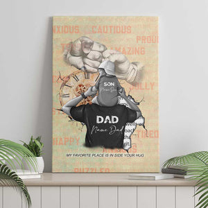 Gift for Dad - Personalized African Father and Son Canvas Wall Art