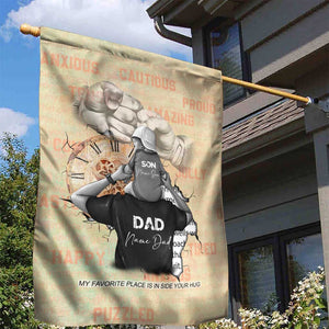 Gift for Dad - Personalized African Father and Son Garden Flag