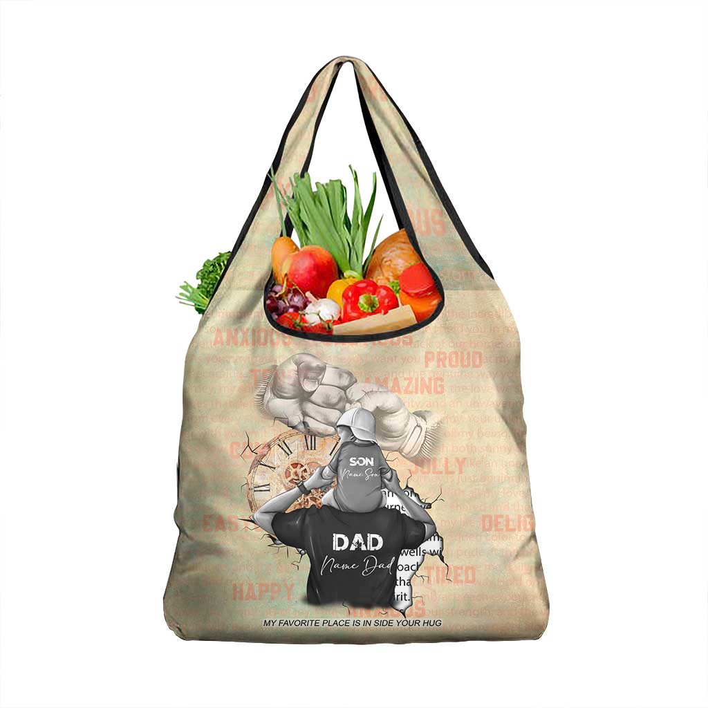Gift for Dad - Personalized African Father and Son Grocery Bag