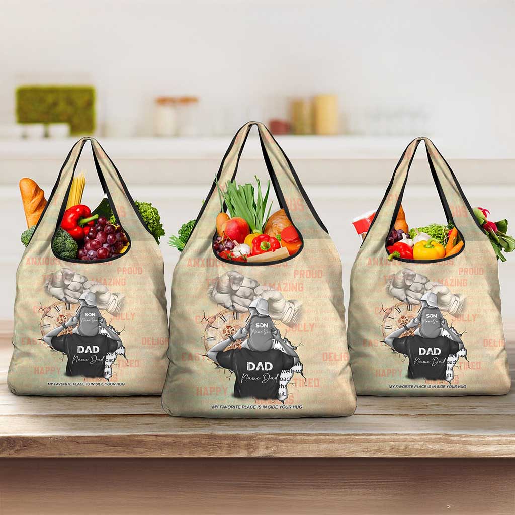 Gift for Dad - Personalized African Father and Son Grocery Bag