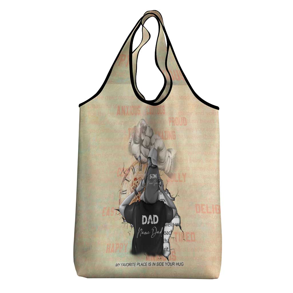 Gift for Dad - Personalized African Father and Son Grocery Bag