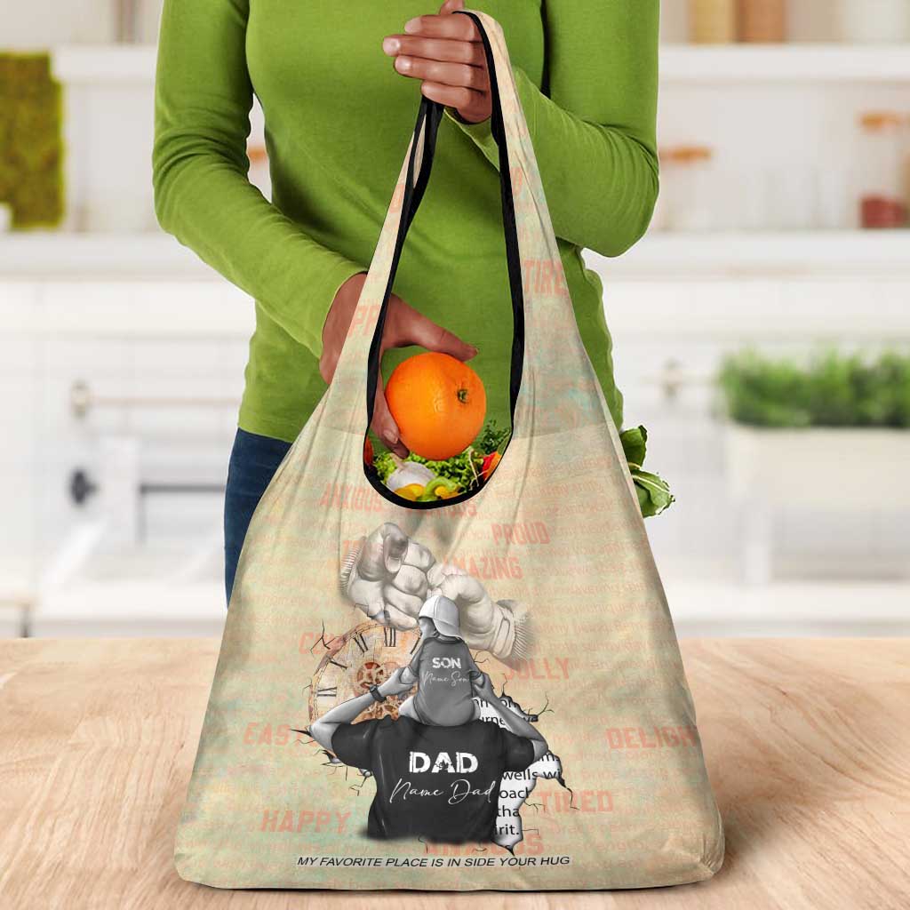 Gift for Dad - Personalized African Father and Son Grocery Bag