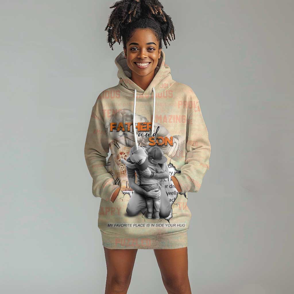 Gift for Dad - Personalized African Father and Son Hoodie Dress