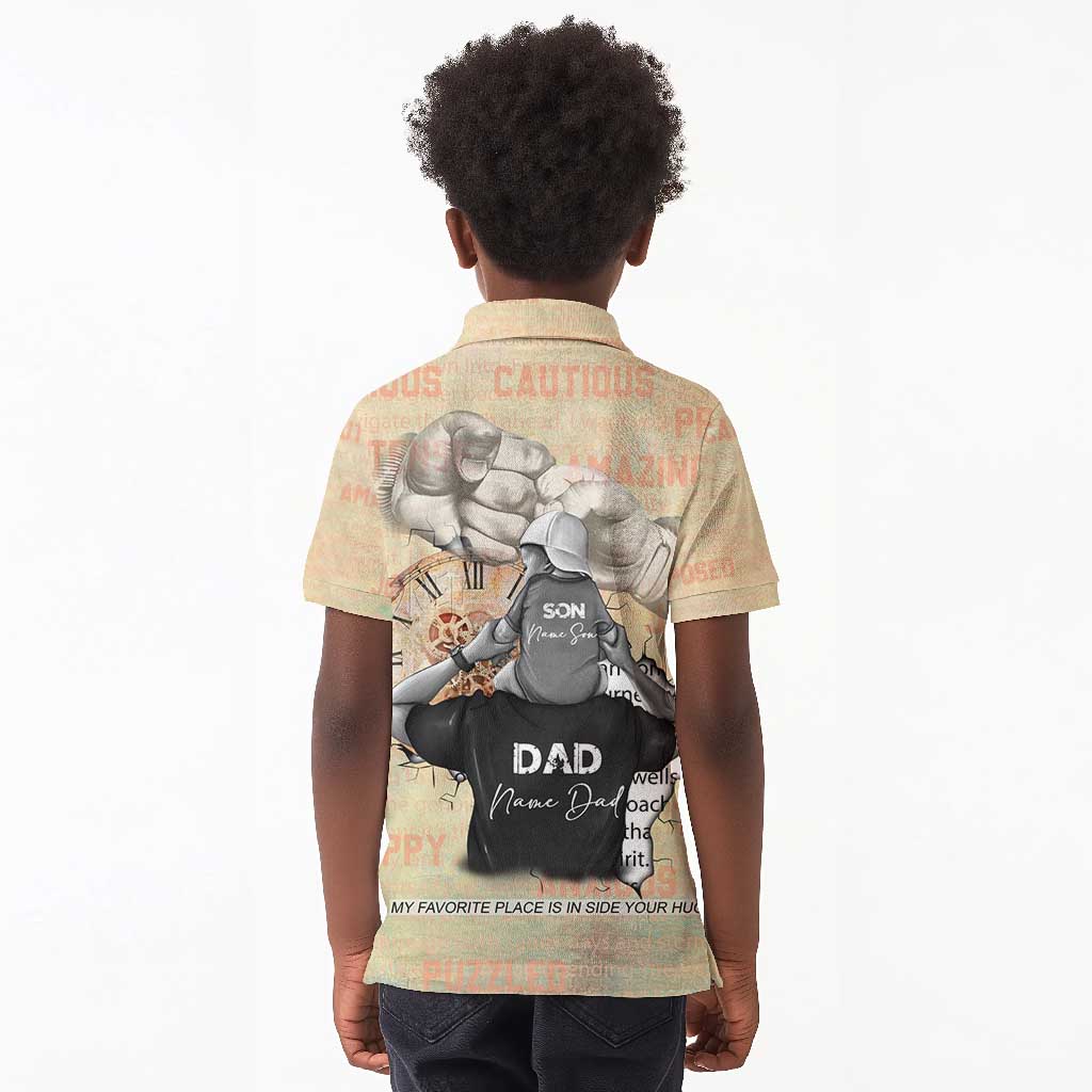 Gift for Dad - Personalized African Father and Son Kid Polo Shirt