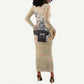 Gift for Dad - Personalized African Father and Son Long Sleeve Bodycon Dress DT02