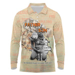Gift for Dad - Personalized African Father and Son Long Sleeve Polo Shirt