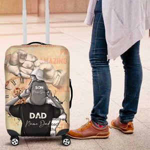 Gift for Dad - Personalized African Father and Son Luggage Cover