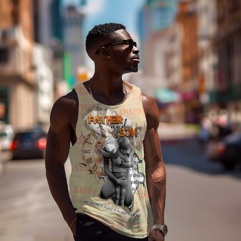 Gift for Dad - Personalized African Father and Son Men Tank Top