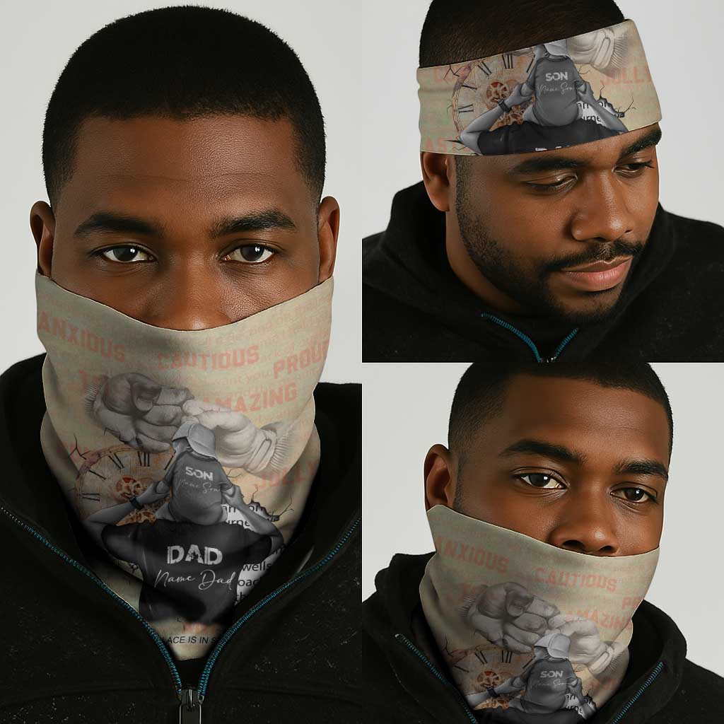 Gift for Dad - Personalized African Father and Son Neck Gaiter DT02