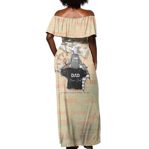 Gift for Dad - Personalized African Father and Son Off Shoulder Maxi Dress