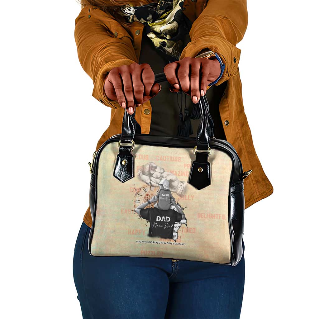 Gift for Dad - Personalized African Father and Son Shoulder Handbag