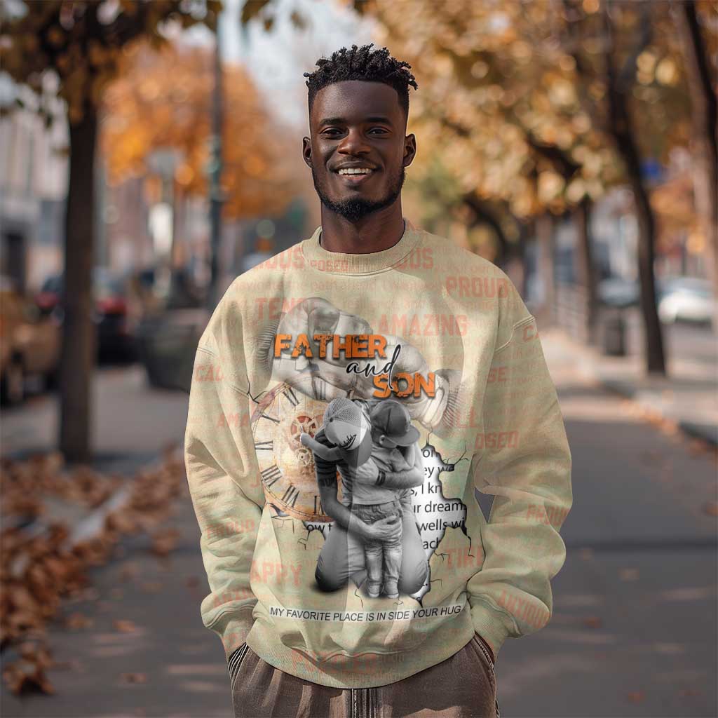 Gift for Dad - Personalized African Father and Son Sweatshirt