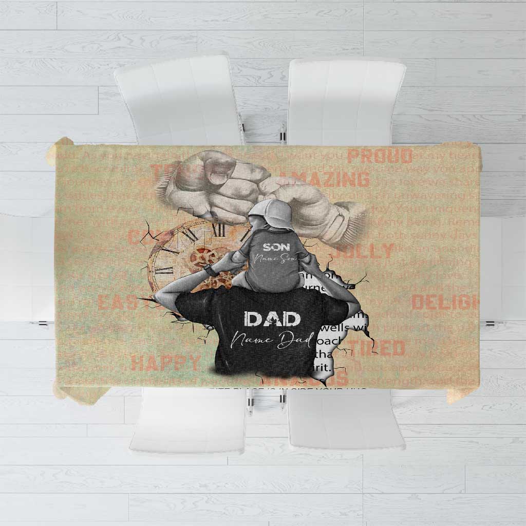 Gift for Dad - Personalized African Father and Son Tablecloth