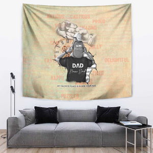 Gift for Dad - Personalized African Father and Son Tapestry