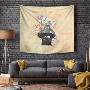 Gift for Dad - Personalized African Father and Son Tapestry