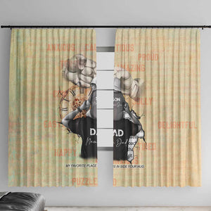 Gift for Dad - Personalized African Father and Son Window Curtain