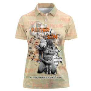 Gift for Dad - Personalized African Father and Son Women Polo Shirt