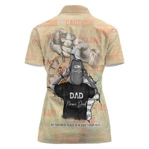 Gift for Dad - Personalized African Father and Son Women Polo Shirt