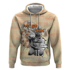 Gift for Dad - Personalized African Father and Son Zip Hoodie