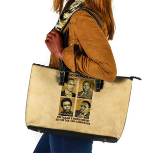 Revolutionary Freedom Fighters - Civil Rights Leaders Leather Tote Bag