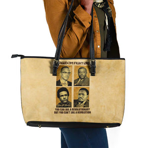 Revolutionary Freedom Fighters - Civil Rights Leaders Leather Tote Bag