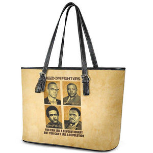 Revolutionary Freedom Fighters - Civil Rights Leaders Leather Tote Bag