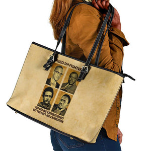 Revolutionary Freedom Fighters - Civil Rights Leaders Leather Tote Bag