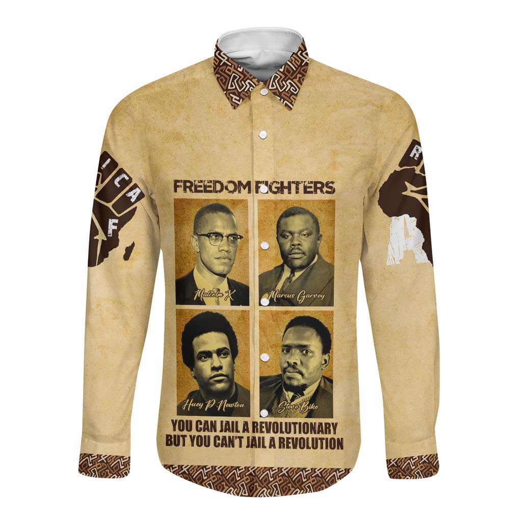 Revolutionary Freedom Fighters - Civil Rights Leaders Long Sleeve Button Shirt