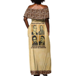 Revolutionary Freedom Fighters - Civil Rights Leaders Off Shoulder Maxi Dress