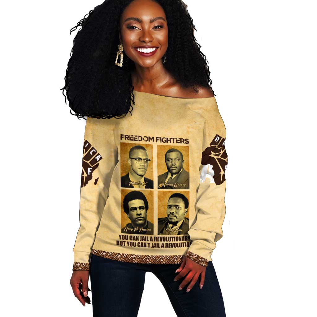 Revolutionary Freedom Fighters - Civil Rights Leaders Off Shoulder Sweater