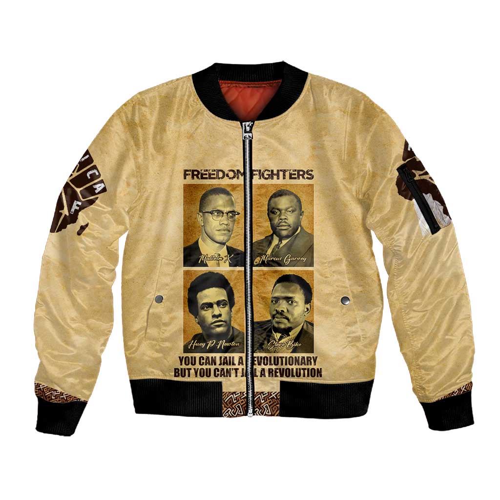 Revolutionary Freedom Fighters - Civil Rights Leaders Sleeve Zip Bomber Jacket