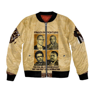 Revolutionary Freedom Fighters - Civil Rights Leaders Sleeve Zip Bomber Jacket