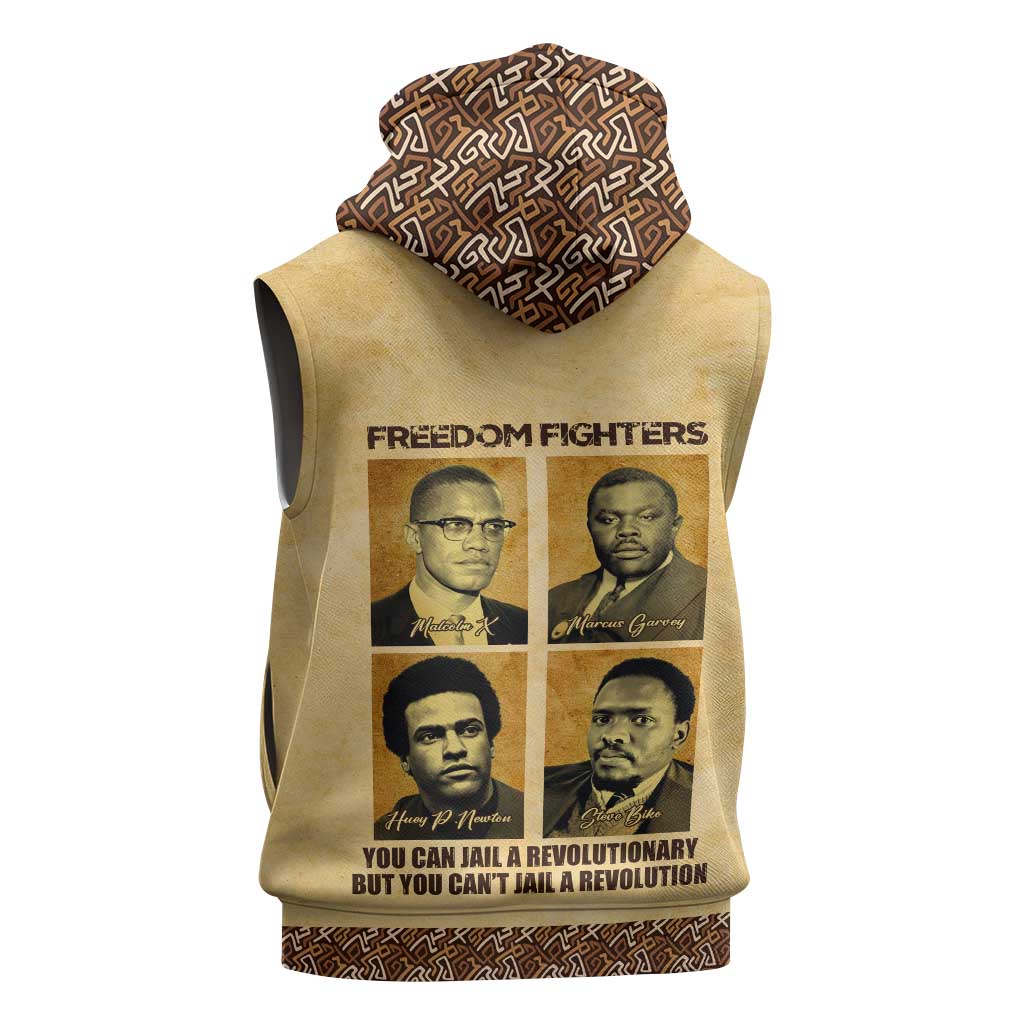 Revolutionary Freedom Fighters - Civil Rights Leaders Sleeveless Zip Hoodie - African Pride
