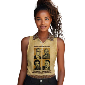 Revolutionary Freedom Fighters - Civil Rights Leaders Women Sleeveless Polo Shirt