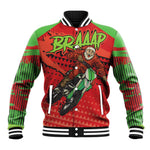 Afro Santa Braaap Baseball Jacket Motorcross Christmas
