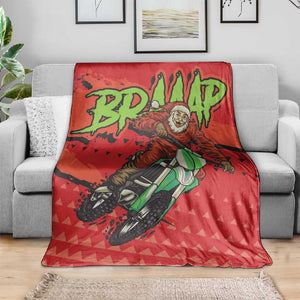 Afro Santa Braaap Blanket Motorcross Christmas