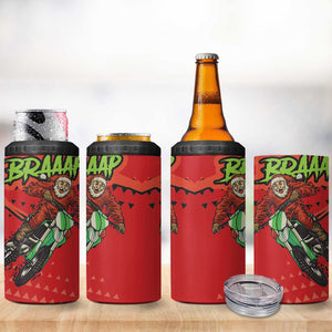 Afro Santa Braaap 4 in 1 Can Cooler Tumbler Motorcross Christmas