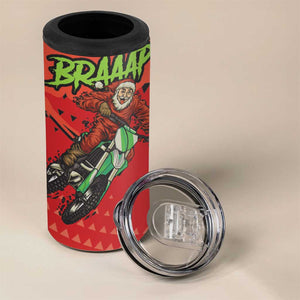 Afro Santa Braaap 4 in 1 Can Cooler Tumbler Motorcross Christmas